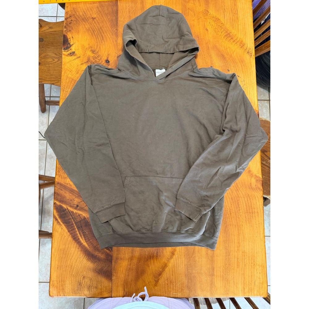 Organic by The Cotton Exchange Brown Hoodie 100% Organic Cotton USA Made Small